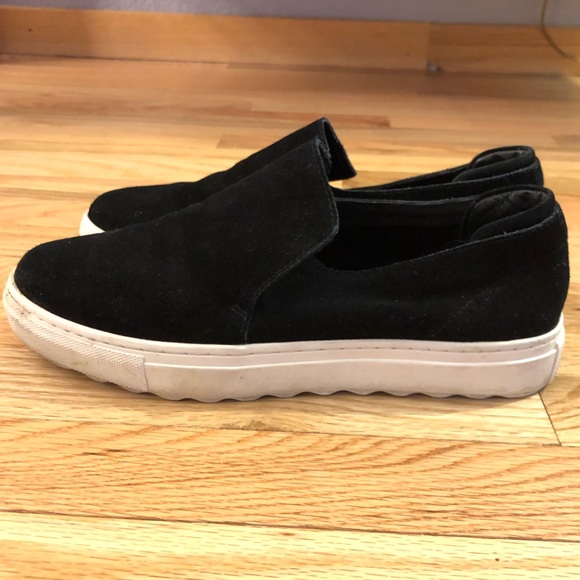 J Slides Black Suede Perrie Slip-On Sneakers - Picture 5 of 11